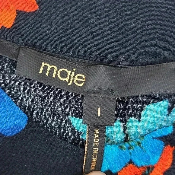 Maje Ripita Black Floral Print Dress - Picture 9 of 13